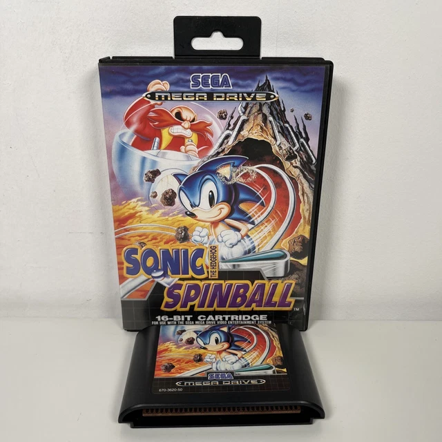 SONIC THE HEDGEHOG Spinball Mega Drive Sega PAL Megadrive Pinball £10. ...