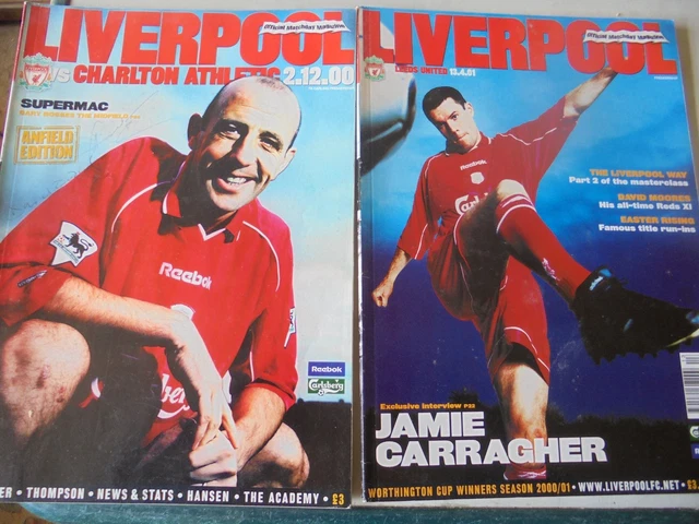 10 LIVERPOOL HOME Programmes 1990's & 2000's SEE LIST incs 6 Large A4 ...