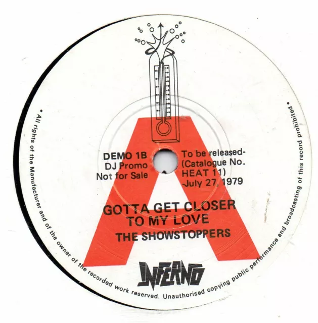 Showstoppers    Gotta Get Closer To My Love  Uk Inferno  Demo  Northern Soul