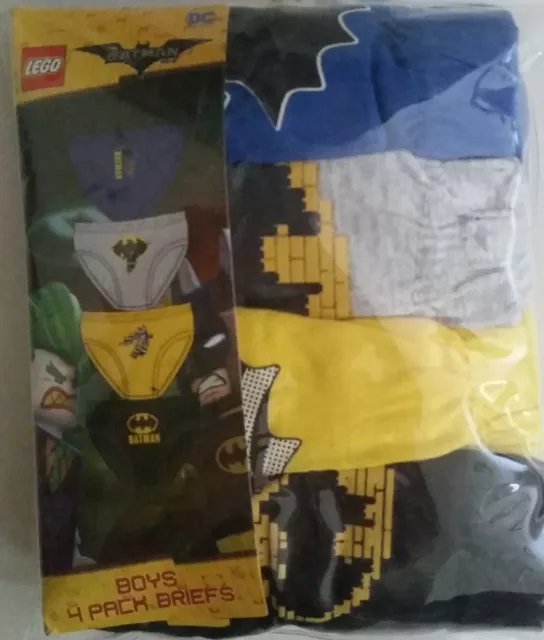 LEGO DC BATMAN Licensed Boy 4x briefs undies jocks cotton NEW 6-8 , 8-10