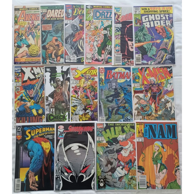 Vintage Comic Lot, Hulk, Batman, X-Men, Ghost Rider, Dazzler, Daredevil Avengers
