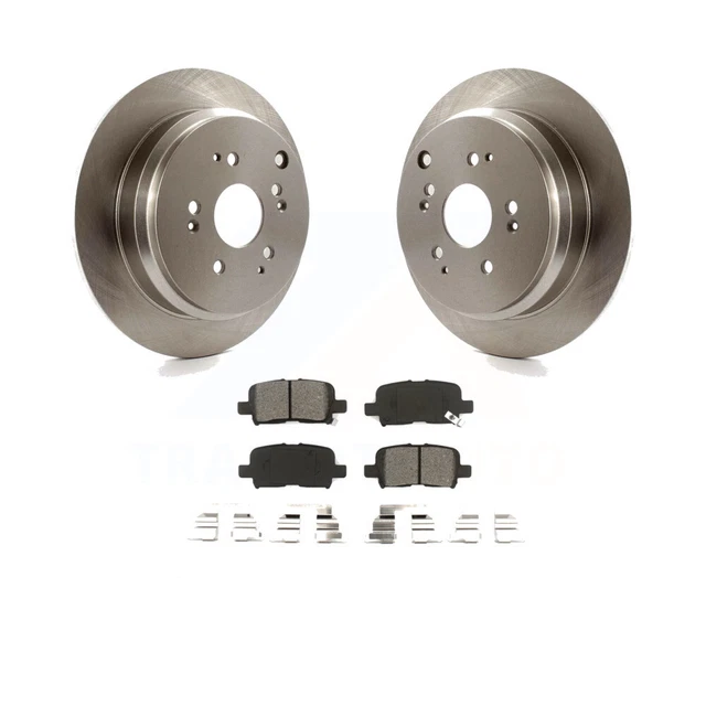 Rear Disc Brake Rotors And Semi-Metallic Pads Kit For 2002-2004 Honda Odyssey