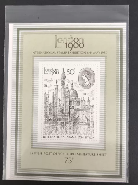 GB 1980 MINT MNH London Exhibition 50p unmounted mini / miniature sheet