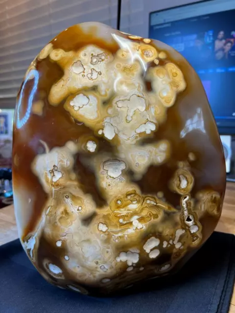 Carnelian Crystal Gemstone Jumbo Ex Large Polished Rock Geode Spacemen 557 2