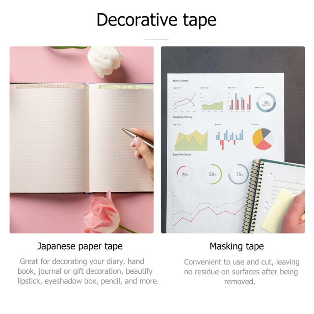 12 rouleaux décoratifs Washi bricolage ruban de masquage journal Scrapbook 6