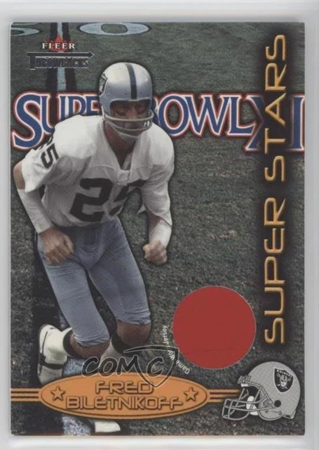 2002 Fleer Throwbacks Super Stars Jerseys Fred Biletnikoff HOF