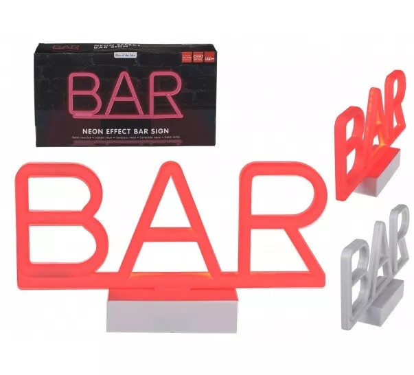 Neon Bar Sign 3D Lamp - Red Bar Light Night Light