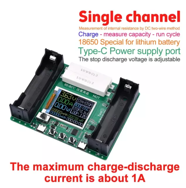 18650 Lithium Battery Capacity Tester Module MAh MWh Digital Battery Power