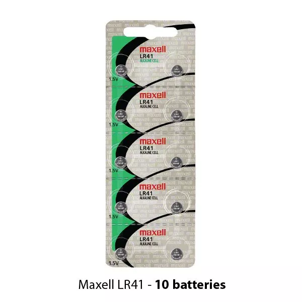 Maxell LR41 Alkalisch 1,5 Volt Batteriehologramm (10 Batterien) AG3