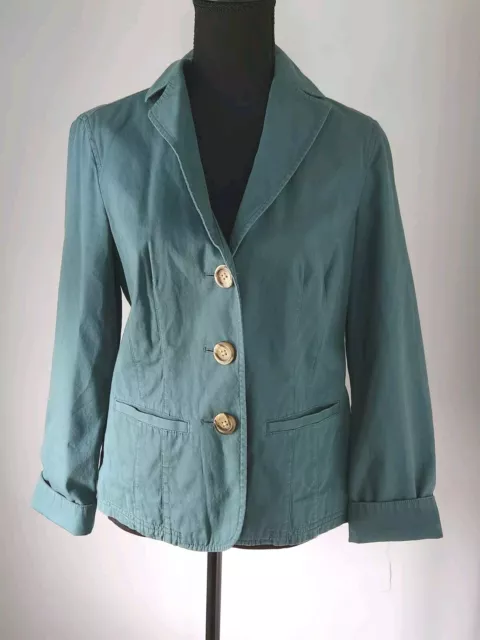 L.L. BEAN WOMEN'S 100% Cotton Three Button Twill Chino Blazer Jacket ...