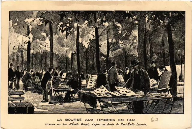 CPA PARIS (8e) La Bourse aux Timbres en 1941 (564020)