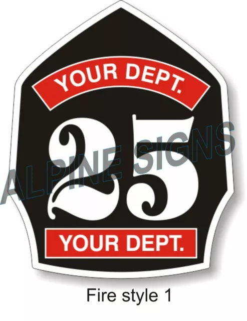 Fire Helmet Shield sticker  - Style 1 - Custom just for You!