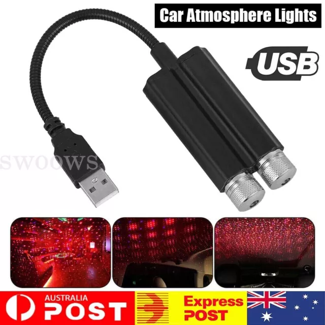 USB Car Interior LED Light Roof Atmosphere Starry Sky Lamp Star Projector Night