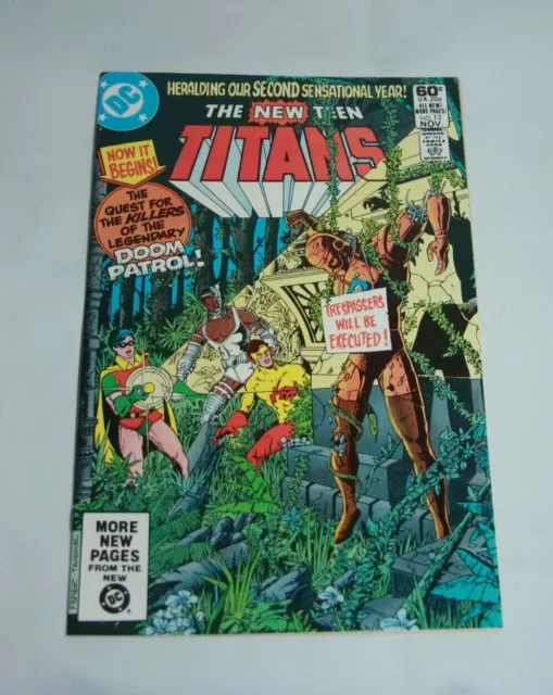 The New Teen Titans #13, 1st print, doom patrol robotman, DC Comics,1981 G.Perez