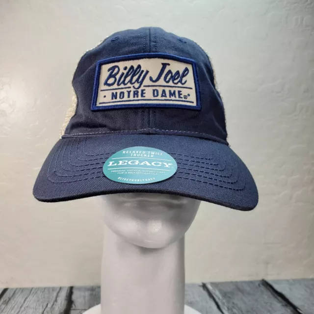 LEGACY NOTRE DAME Billy Joel Hat Twill Blue Trucker Cap Snapback One ...