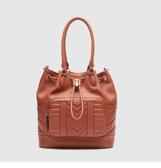 BNWT Mimco leather Envelop Bucket bag Cognac RRP $499