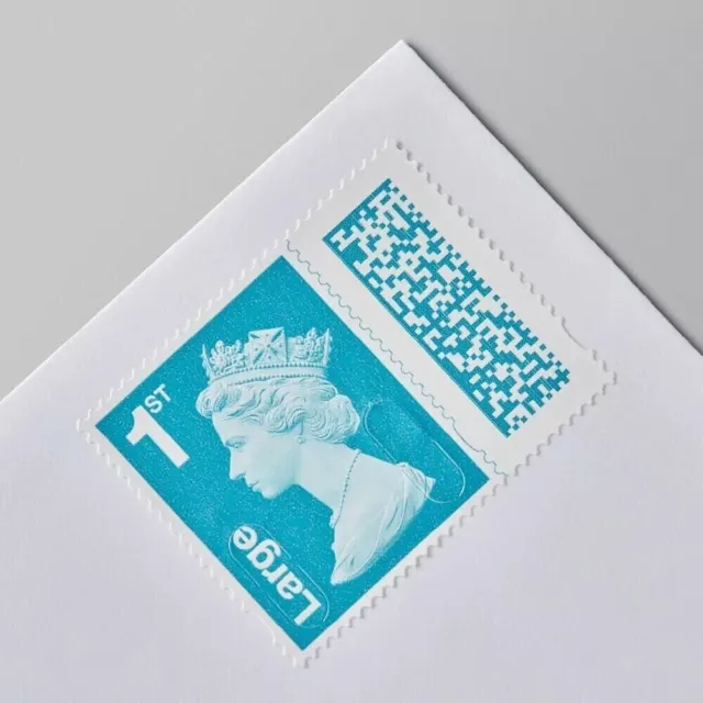 1st  Class Large Letter Postage Stamp, Genuine Royal Mail Barcode Letter Stamps