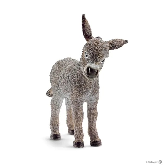 ASINO PULEDRO animali in resina SCHLEICH miniature 13746 Farm World DONKEY FOAL