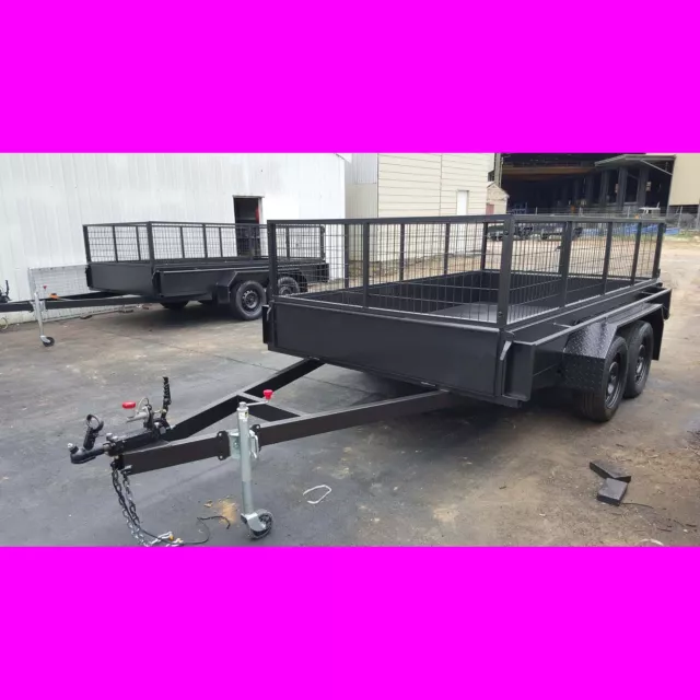 11x6 galvanised tandem trailer box trailer with cage extra heavy duty aus made