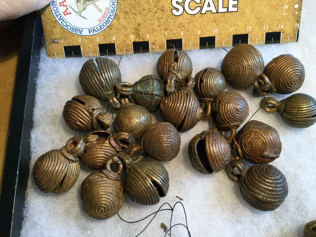 Antique African Bronze/brass..  Money - Trade - Bells NIGERIA. #19
