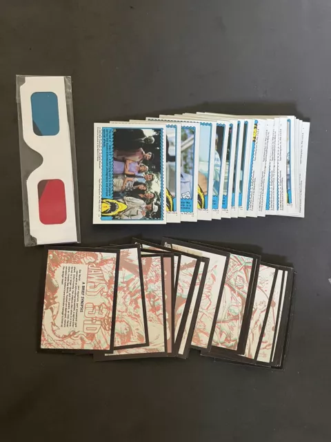 1983 jaws 3D Trading Cards Plus Original Glasses 🔥RARE🔥LAST SET