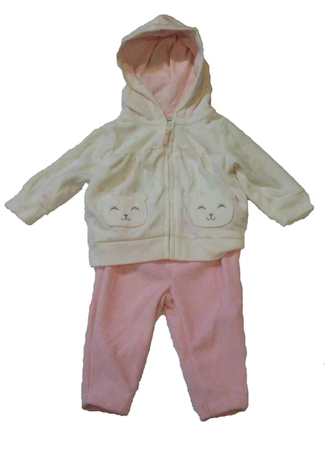 Carters Baby Girls 2-piece Polka Dotted Bear Cardigan and Pant Set (3 Months,...