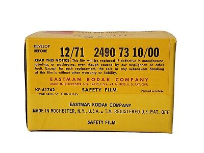 Película RARA De colección Kodak 2490 Base Estar SP 206 3,5" x 40 ft Expiración 12/71 Sellada