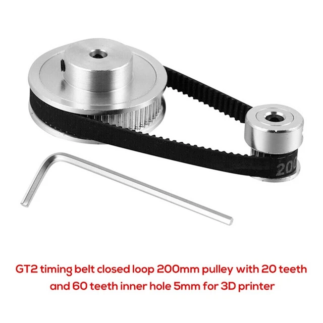 Poulie de ceinture de synchronisation anti réaction GT2 60/20 dents réduction