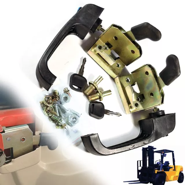 US Metal & Plastic Door Handle Set For Electric Tricycle Forklift Tractor Loader