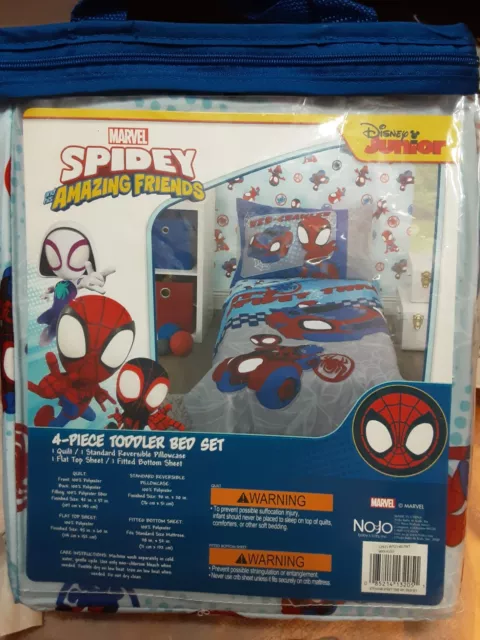 Spidey & His Amazing Friends Toddler Sheet Set for Kids - 3 Pcs Bedding Set