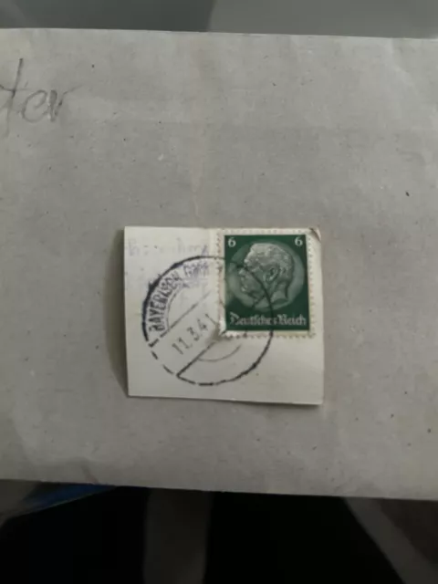 Briefmarke Deutsches Reich, 6 Pfennig Hindenburg , gestempelt, sehr selten!