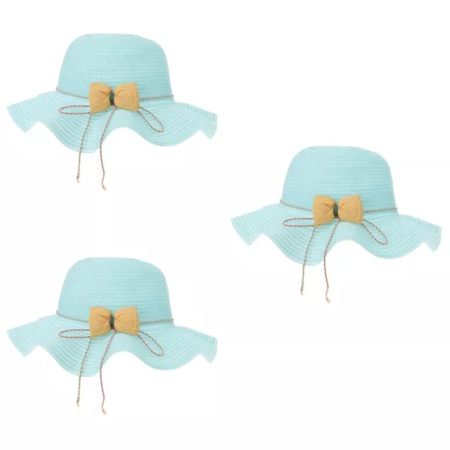 3 PCS Straw Sun Hat Toddler Infant Clothes Kids Hats with UV Protection