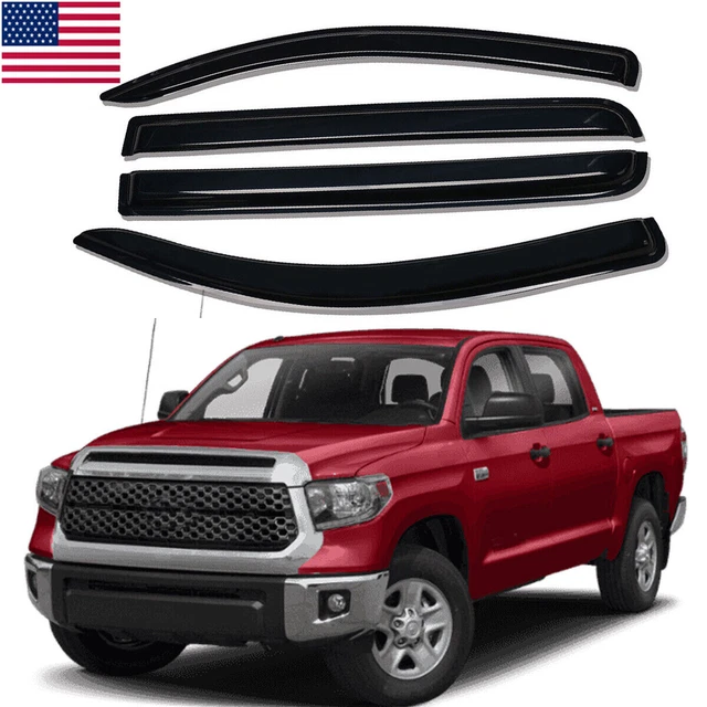 WINDOW VISORS SUN Rain Guards Vent Shade For 20072018 Toyota Tundra