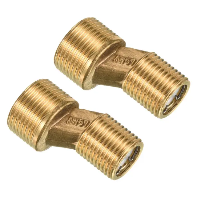 2Pcs G1/2 to G3/4 Brass 48mm Claw Foot Bathtub Faucet Adapter w Sealing Ring