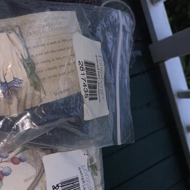 New Longaberger. 2   Botanicals FieldsFabric Garters ~Medium Large