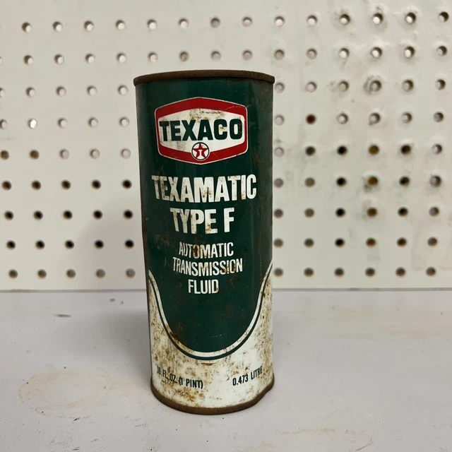 Vintage Nos TEXACO Texamatic Type F Automatic Transmission Fluid Tin Can Sign
