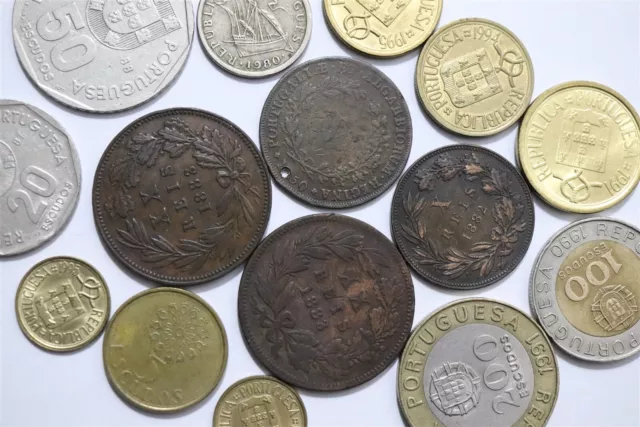 Lote De Monedas Antiguas Portugal Desde 1882 B66 #4 O34 2