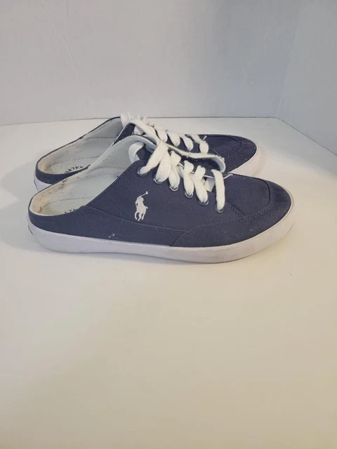 Ralph Lauren Polo Canvas Sneaker Sport Boat Deck Shoes Mens 7 Womens 8.5