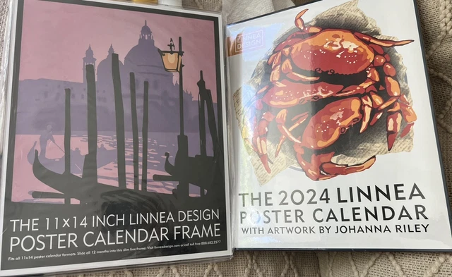 THE 2024 LINNEA POSTER CALENDAR 11x14 Artwork by Johanna Riley& Bonus