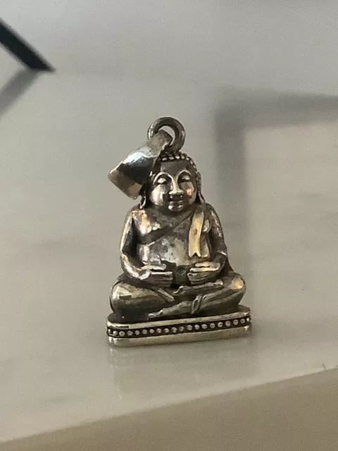 925 Sterlingsilber großer Bauch lachender Buddha Anhänger