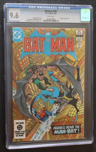 BATMAN #361 1st HARVEY BULLOCK 1983 TV's GOTHAM Man-Bat Jason Todd CGC NM+ 9.6