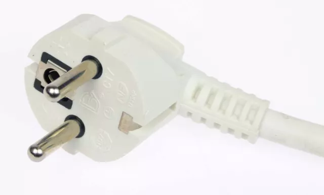 2 m Verlängerungskabel Schuko Strom Verlängerung Kabel H05VV-F weiss 3x1,5 mm² 3