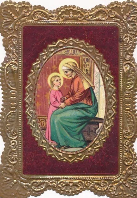 Nr.23505 Spitzen Andachtsbild holy card Litho Mutter Gottes