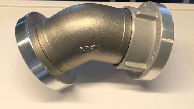 KWB ROHRBOGEN BOGEN 45° DN100 Bördelrand für Storz Pelletlager Pellet