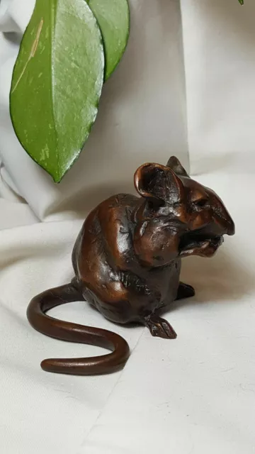 SOLID Bronze mouse Figure Statue Steve Worthington NEW