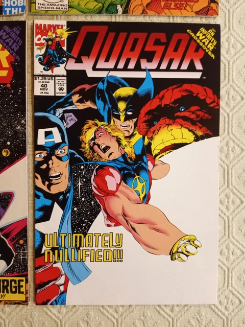 Quasar 37 38 39 40 lot 1st Caregiver Infinity War crossover 1992 Marvel MCU 5