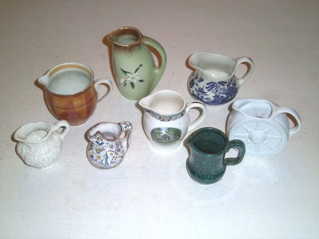 VTG Creamer Pitcher Lot EIGHT England Italy USA Portugal France Czech