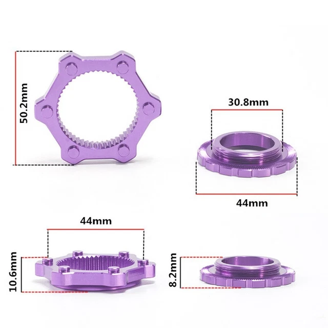 UNIVERSAL CENTERLOCK TO 6 Bolt Rotor Conversion Adapter for Bike Disc ...