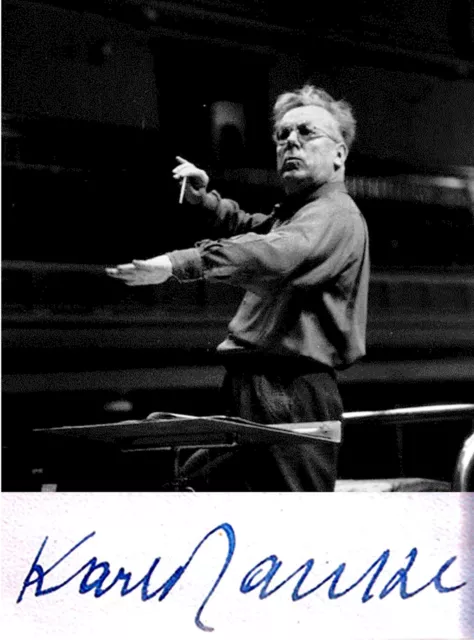 COMPOSER Conductor KARL RANKL Hand SIGNED AUTOGRAPH + PHOTO + DECORATIVE MAT