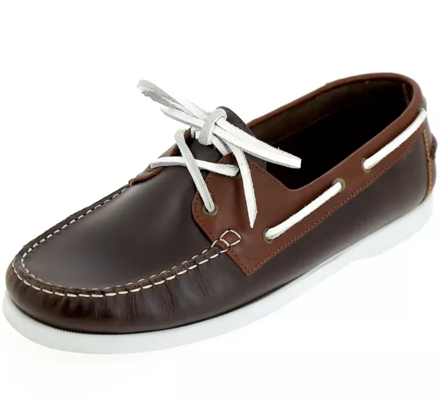 Bateau Mocassins homme en cuir Marron et cognac 700